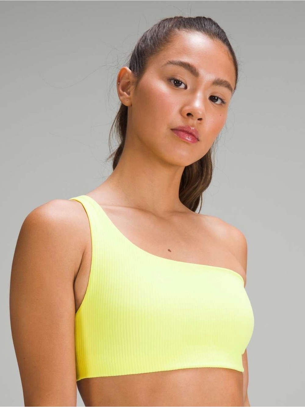 Lululemon Ribbed Nulu Asymmetrical Yoga Bra *Light Support, A/B Cup
